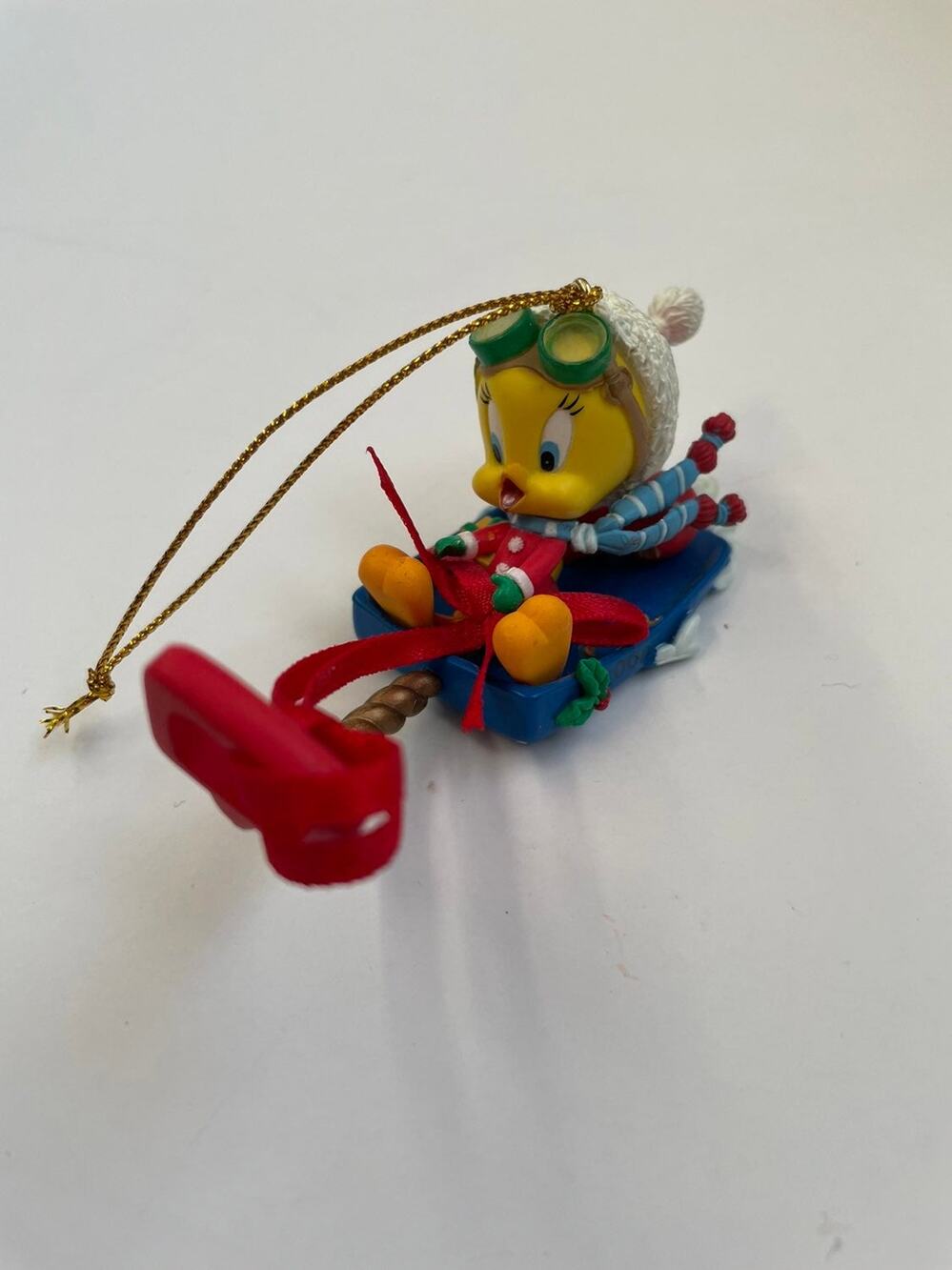 Sledding Tweety Bird ornament